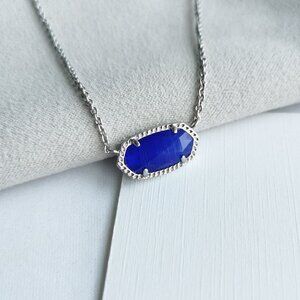 *Kendra Scott* Elisa Silver Cobalt Cat's Eye Necklace